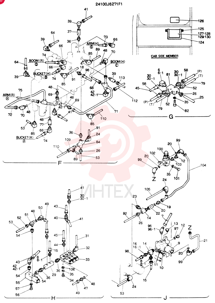 Схема (K904E) - EXCAVATOR ASN LW7801 (1/86-12/03) 24100J6271F1 (2)