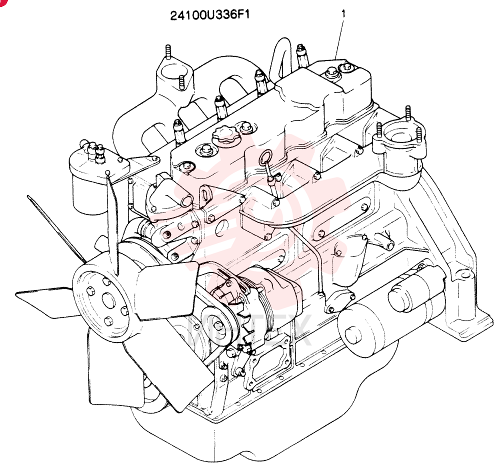 ENGINE, LW251-001,FOR STD