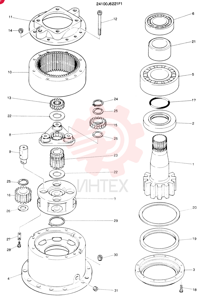 GEAR REDUCTION UNIT 24100J6221F1