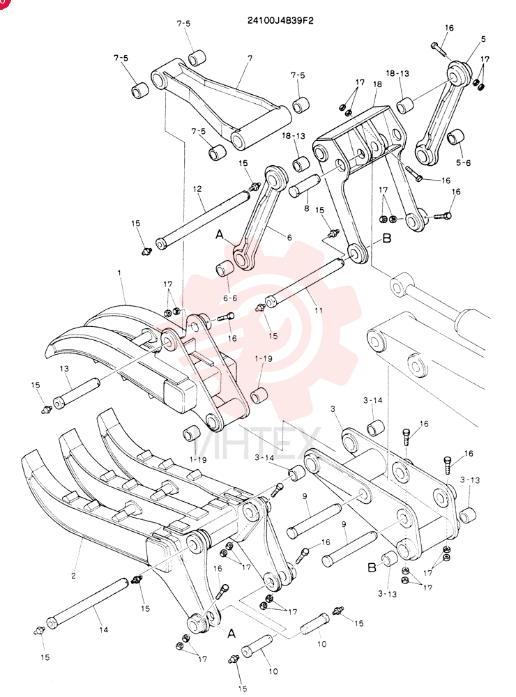 GRAPPLE ASSY,FORK 24100J4839F2