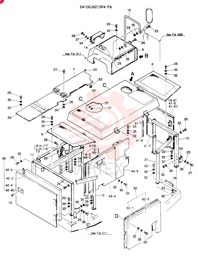 GUARD ASSY, Serial Range: LW7801-LW7840 24100J6213F4 (2)