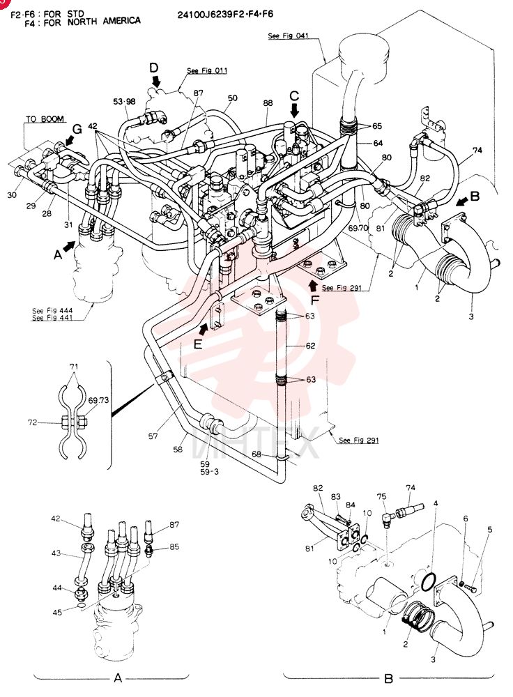 HYDR LINES,UPP 24100J6239F4 (1)