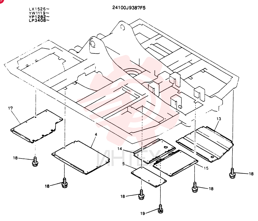 COVER ASSY,UNDER 24100J9387F5