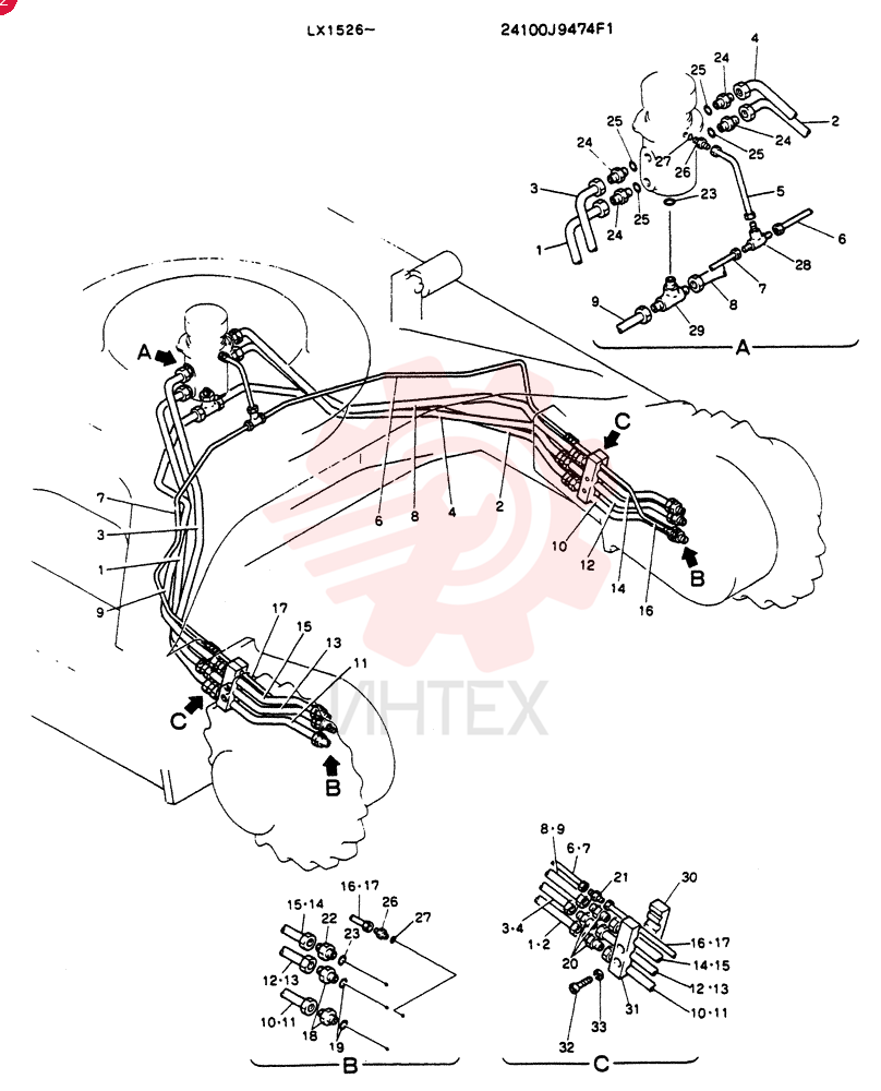 HYDR LINES, LOW 24100J9474F1