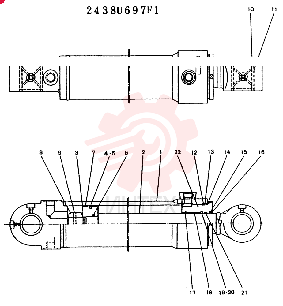 Схема (K904L) - MARK II EXCAVATOR ASN LX1526 (1/88-12/03) 2438U697F1