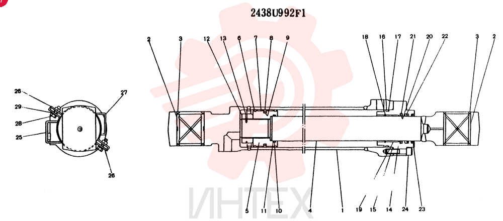 Схема (K904L) - MARK II EXCAVATOR ASN LX1526 (1/88-12/03) 2438U992F1 (1)