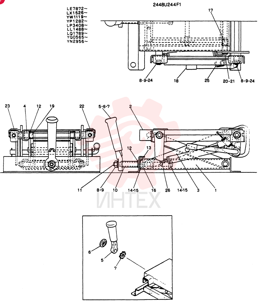 Схема (K904L) - MARK II EXCAVATOR ASN LX1526 (1/88-12/03) 2448U244F1
