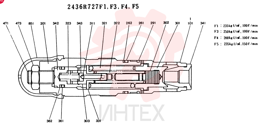 VALVE PRESSURE RELIE 2436R727F1