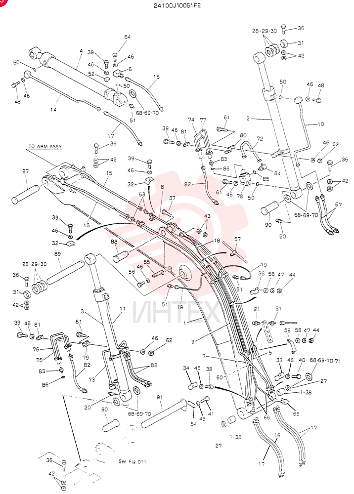 BOOM ASSY, 4.26M 24100J10051F2 (1)