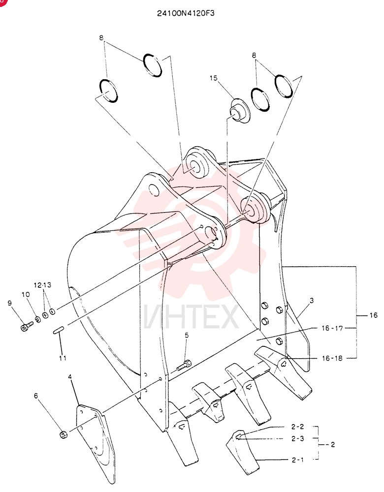BUCKET ASSY, 0.4M3