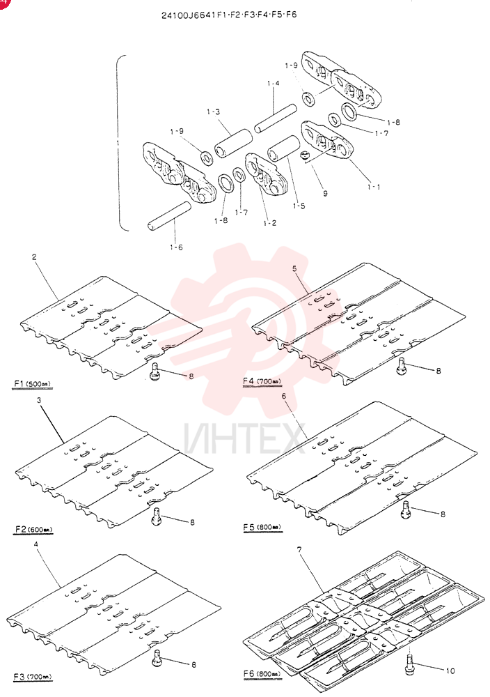 INSTAL, CRAWLER TRACK 24100J664IF1