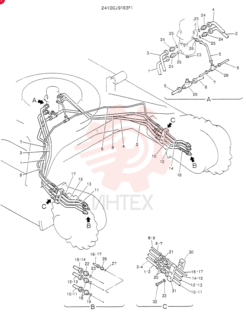 INSTAL HYDR LINES, LOW 24100J9193F1