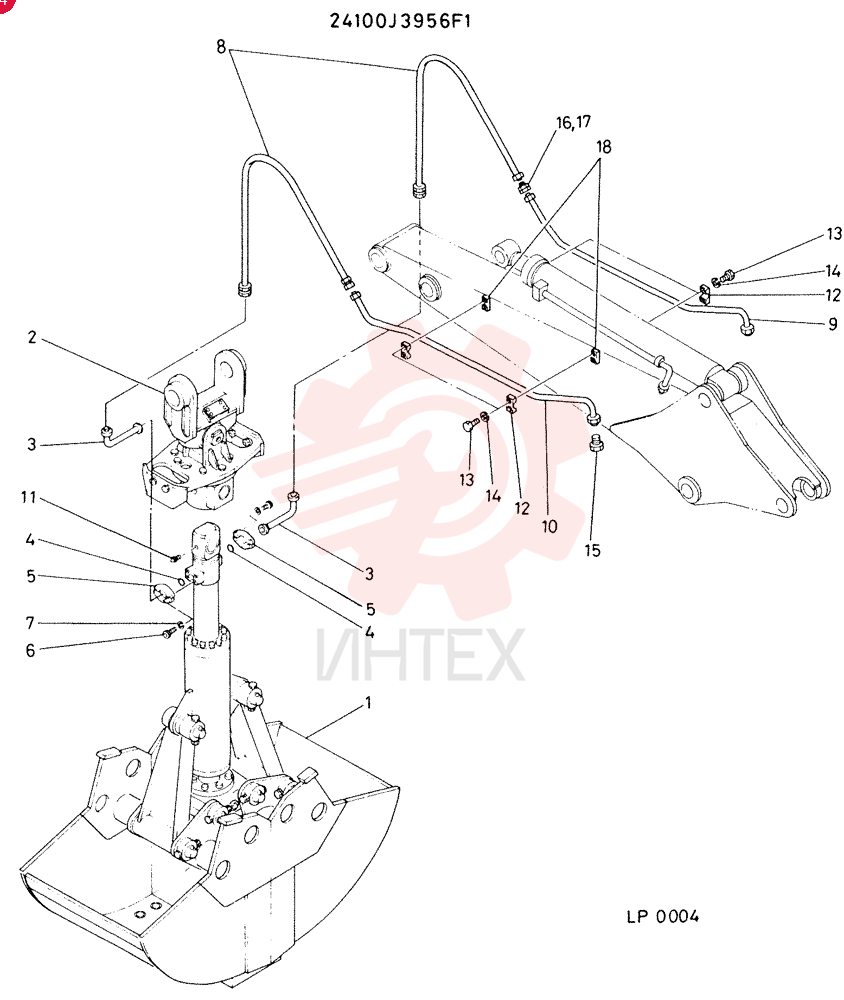 ATTACHMENT ASSY, CLAMSHELL, CONSISTS OF REF. 1 TO 18