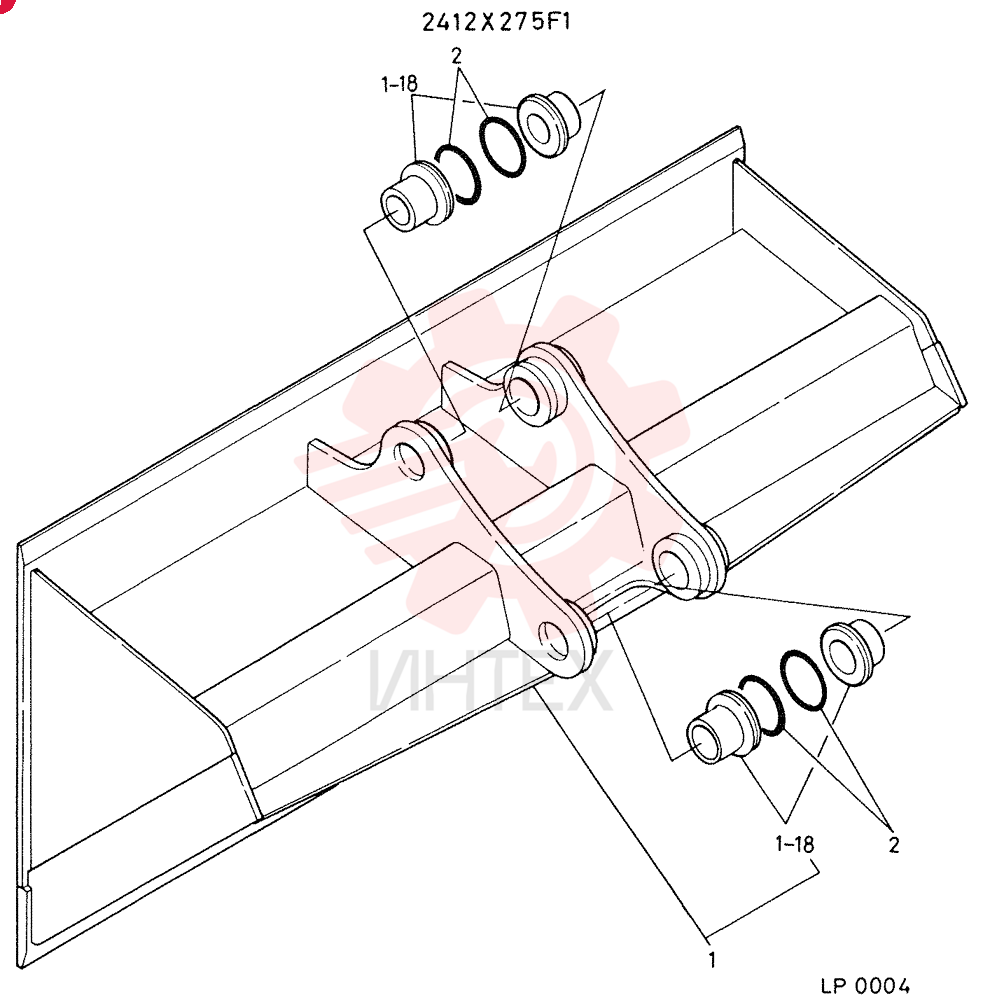 BUCKET, FINISHING, INCL. REF. 1-18 & 2