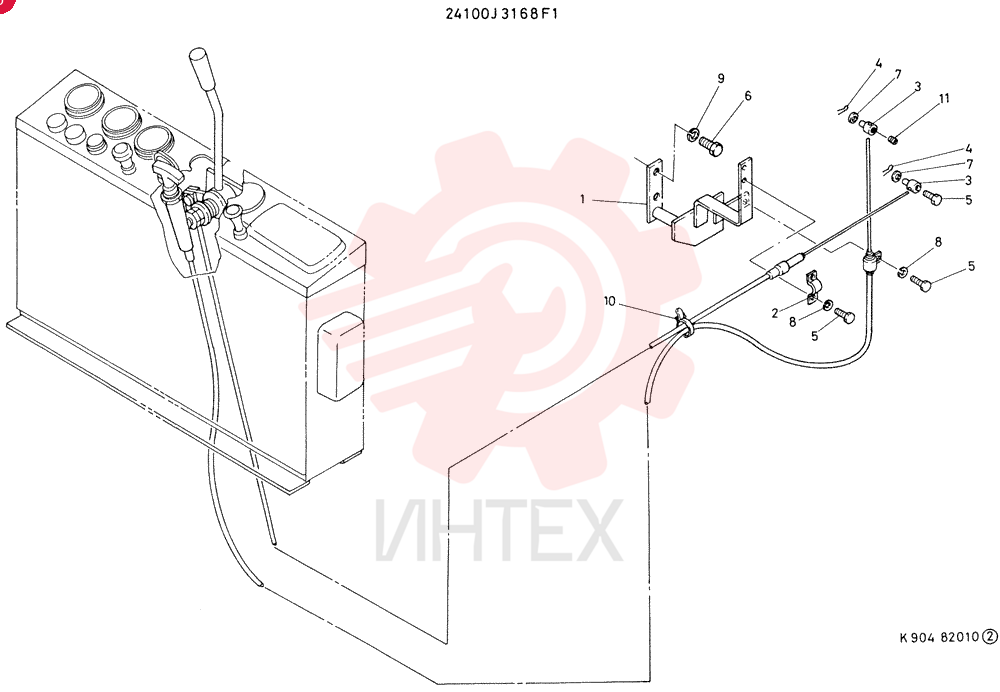 CONTROL ASSY, ENGINE, CONSISTS OF REF. 1 TO 11