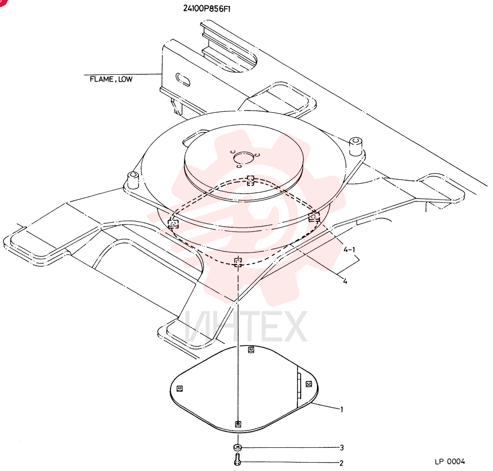 COVER ASSEMBLY, CONSISTS OF REF. 1 TO 4