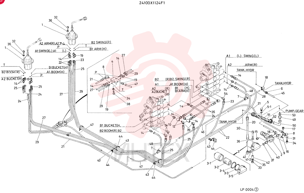 REMOTE-CONTROL ASSY, CONSISTS OF REF. 1 TO 55