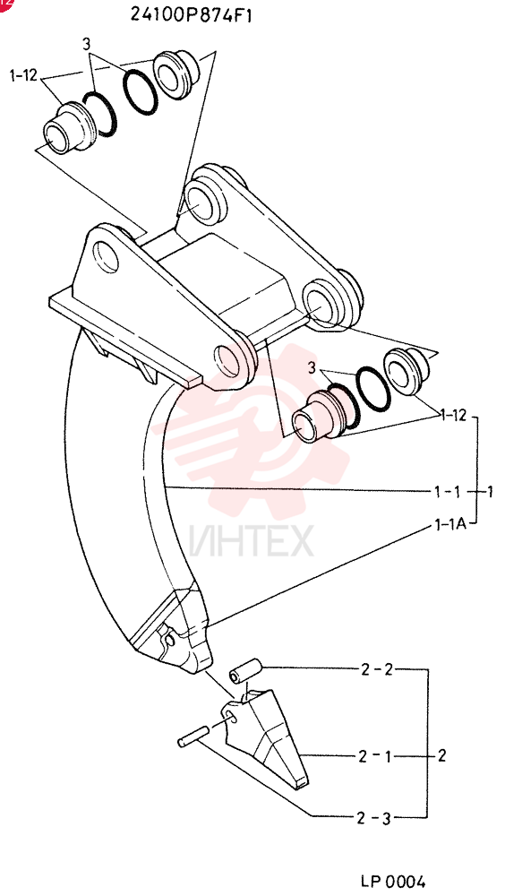 RIPPER ASSY, CONSISTS OF REF. 1 TO 3