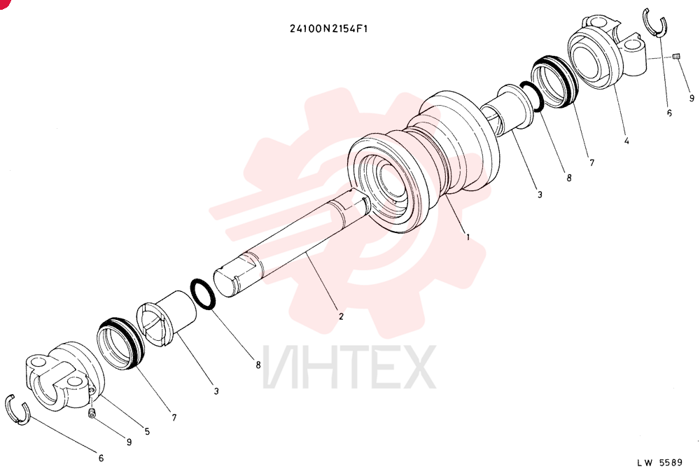 Схема (K905) - EXCAVATOR BTW LP0004 - LP0554 (1/82-12/03) 24100N2154F1