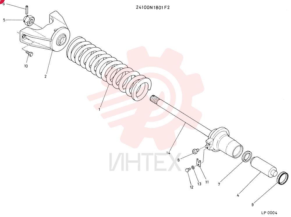 Схема (K905) - EXCAVATOR BTW LP0004 - LP0554 (1/82-12/03) 24100N1801F2