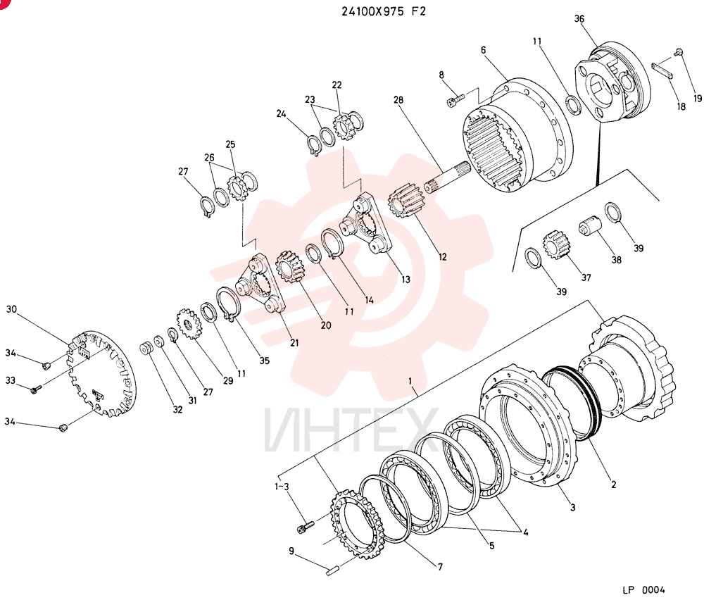 Схема (K905) - EXCAVATOR BTW LP0004 - LP0554 (1/82-12/03) 24100X975F2