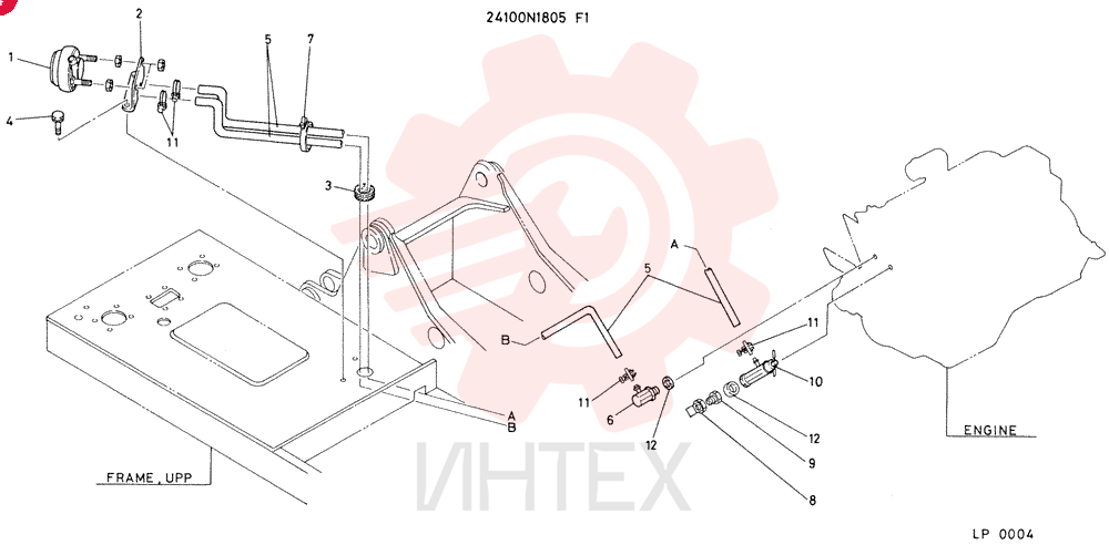Схема (K905) - EXCAVATOR BTW LP0004 - LP0554 (1/82-12/03) 24100N1805F1