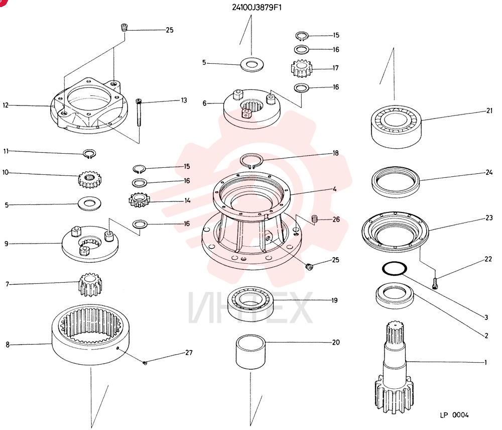 Схема (K905) - EXCAVATOR BTW LP0004 - LP0554 (1/82-12/03) 24100J3879F1