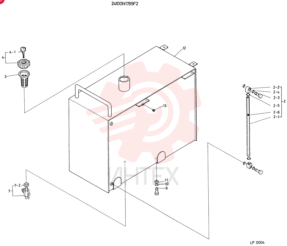 TANK ASSY, FUEL, CONSISTS OF REF. 2 TO 13