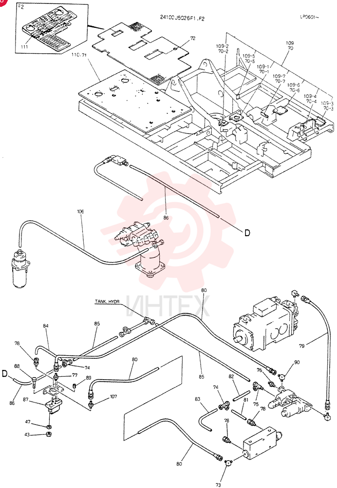 CONRTROL ASSY  LP0601, Serial Range: -LP1068 24100J5026F1 (2)