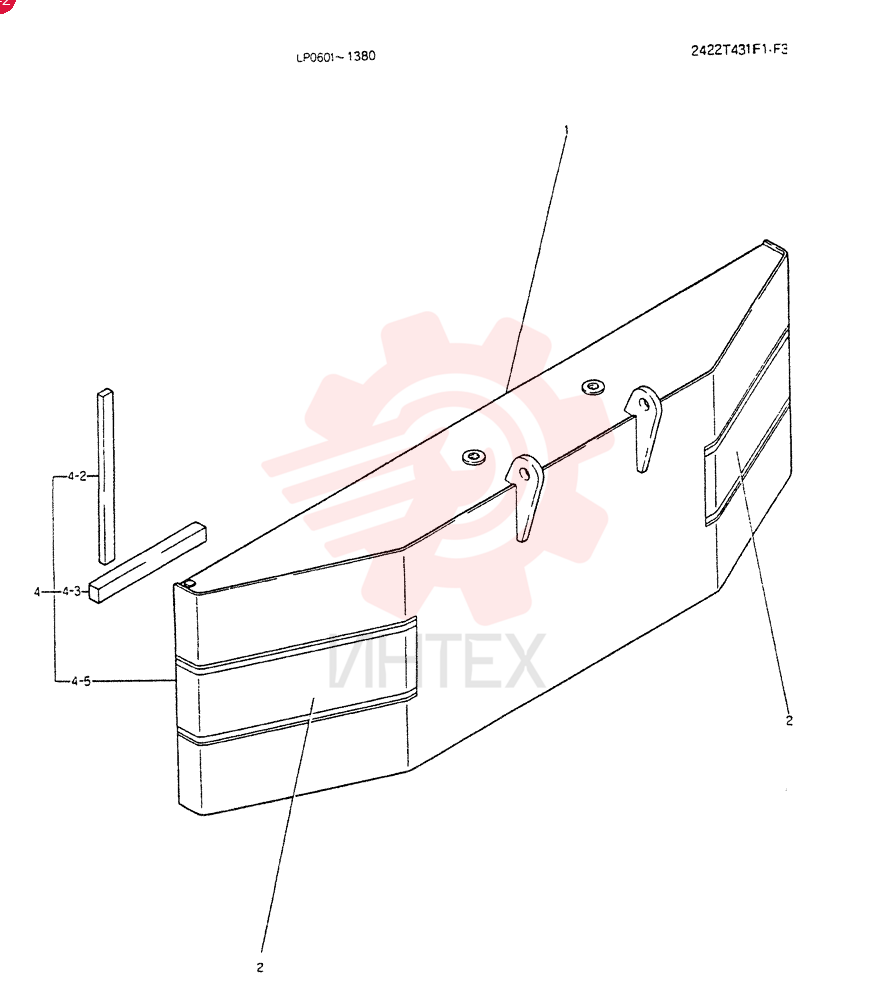COUNTER-WEIGHT, Serial Range: LP0601-LP1068