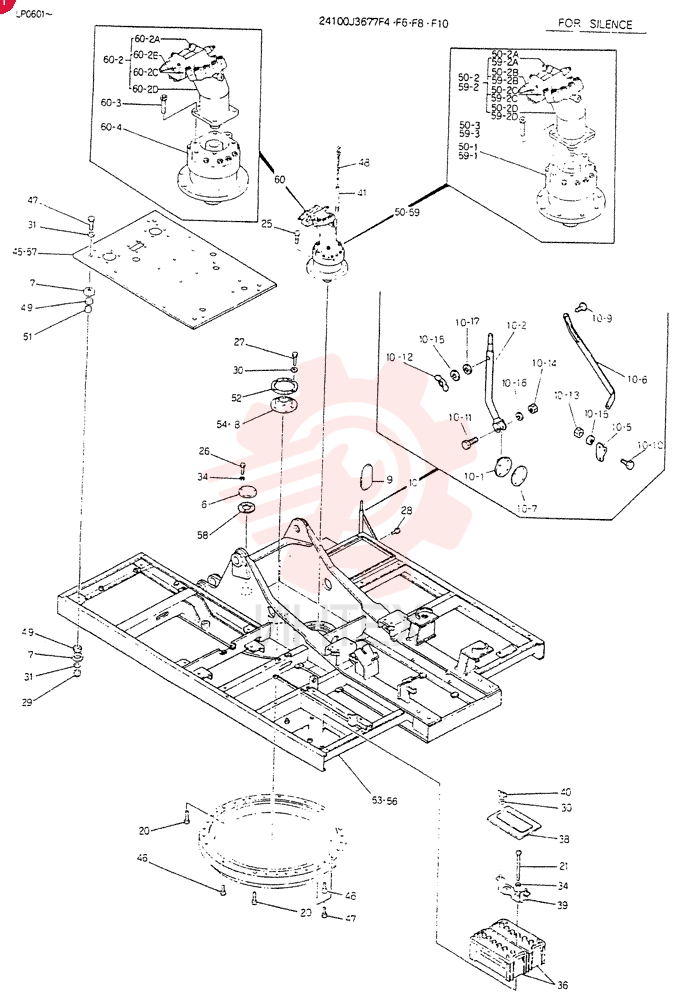 FRAME ASSY , UPP, Serial Range: LP0601-LP1068