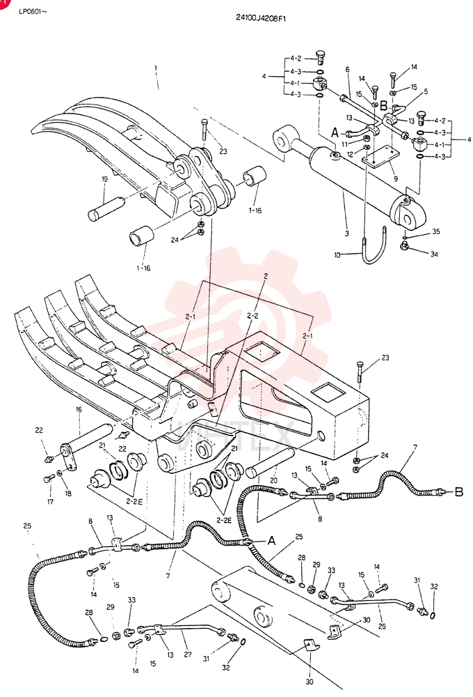 GRAPPLE ASSY,FORK 24100J4208F1 (1)