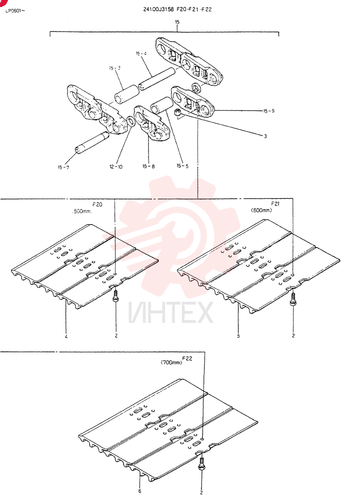 INSTAL,CRAWLER TRACK 24100J3158F20
