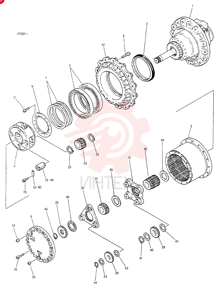 REDUCTION UNIT, Serial Range: YP0115-YP0167