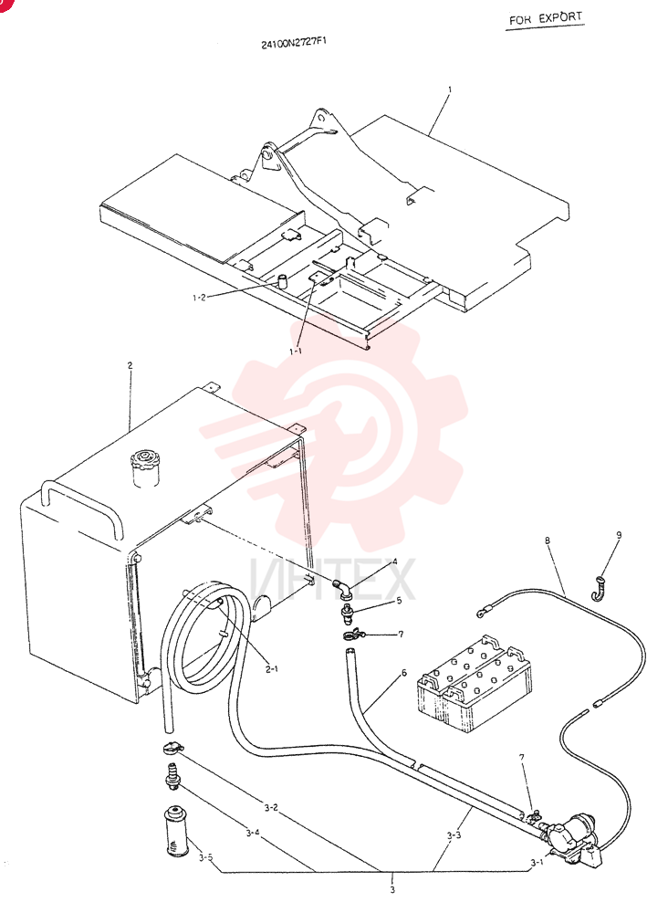 Схема (K905) - EXCAVATOR BTW LP0601 - LP1600 (1/82-12/03) 24100N2727F1