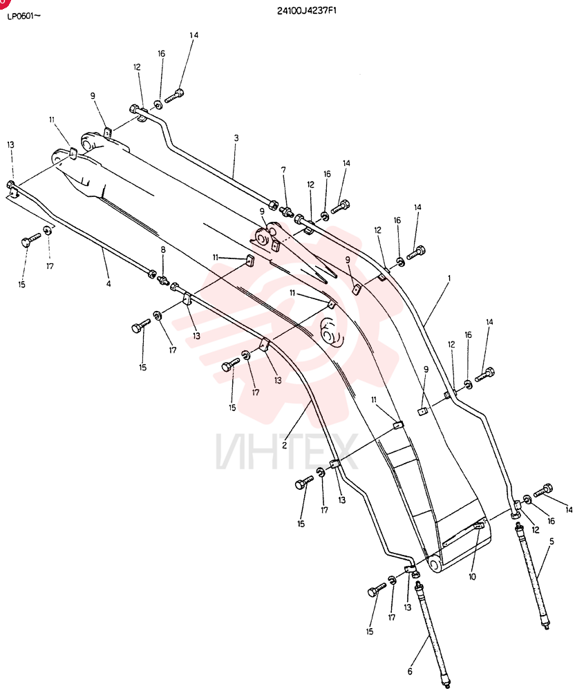 Схема (K905) - EXCAVATOR BTW LP0601 - LP1600 (1/82-12/03) 24100J4237F1 (2)