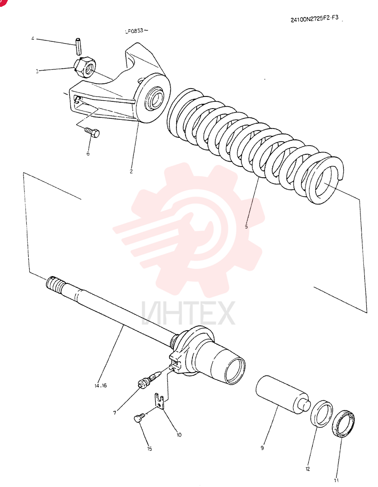 SPRING ASSY. TRACK, Serial Range: LP0853-LP1026