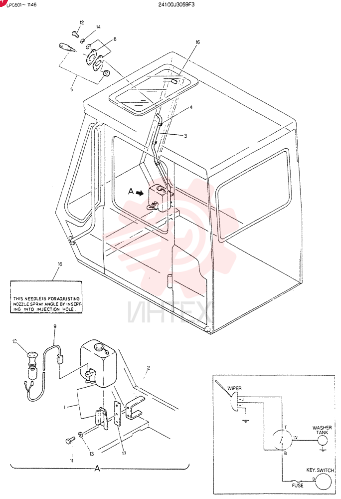 WASHER. WINDOW 24100J3059F3