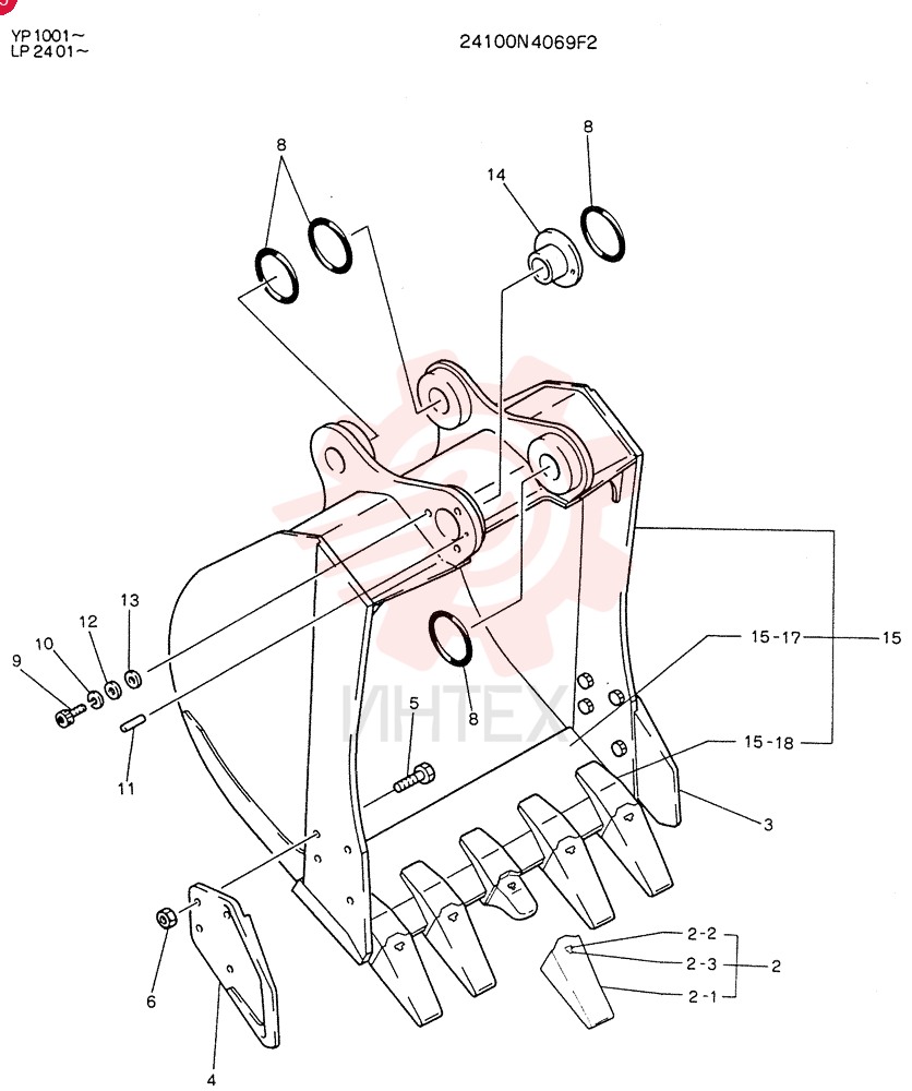 BUCKET ASSY, 0.5M3