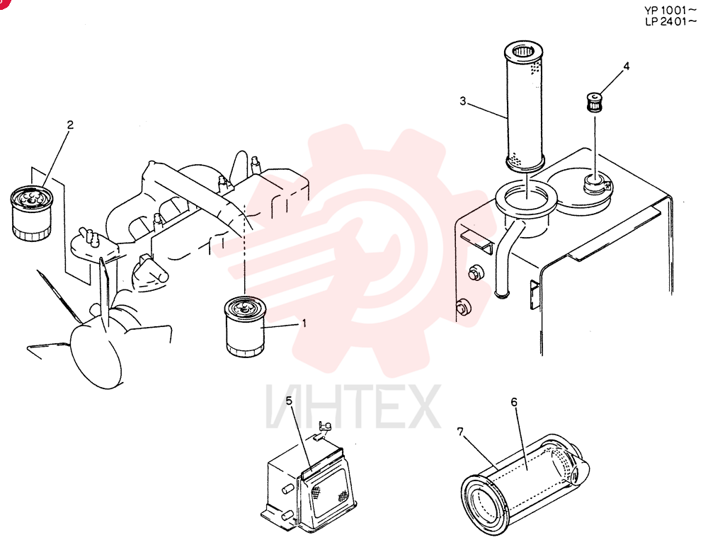 ELEMENT KIT.FUEL-FILTER-  PRIMART.E/G OIL, ISUZU ENGINE PART VI8941609640