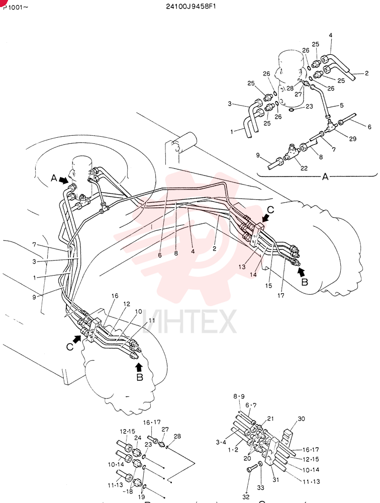HYDR LINES,LOW 24100J9458F1
