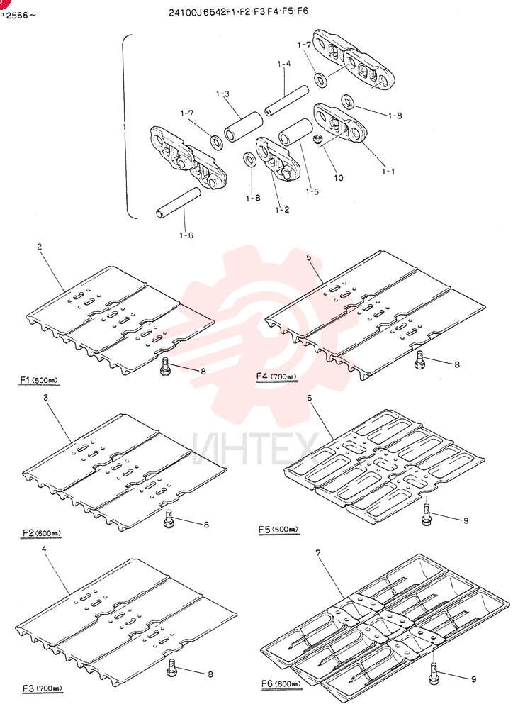 INSTAL,CRAWLER TRACK 24100J6542F1