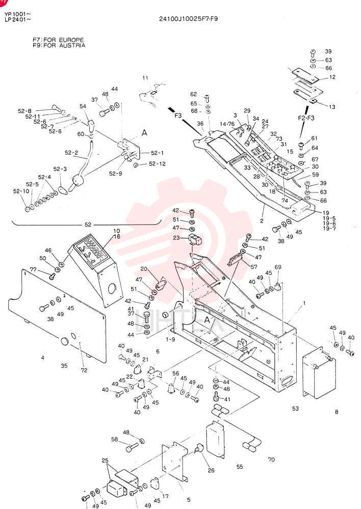 PANEL ASSY, INST 24100J10025F9