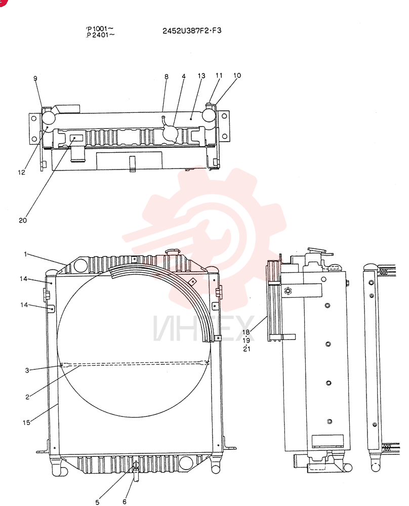RADIATOR ASSY, Serial Range: LP2401-LP2565