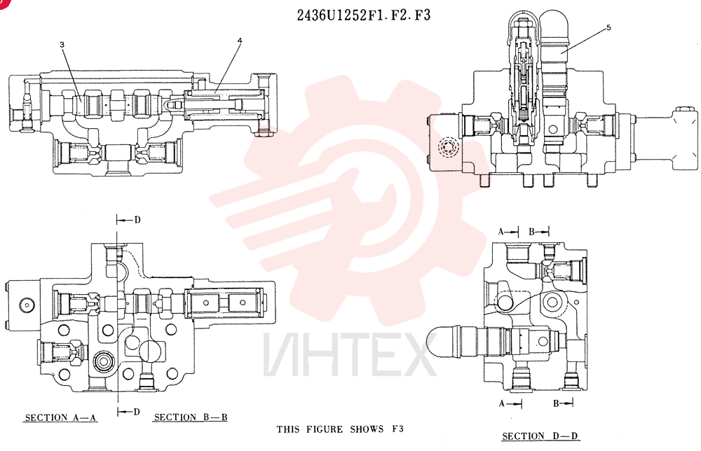 Схема (K905) - MARK II EXCAVATOR BTW LP2401-LP3407 (1/00-12/03) 2436U1252F1 (1)