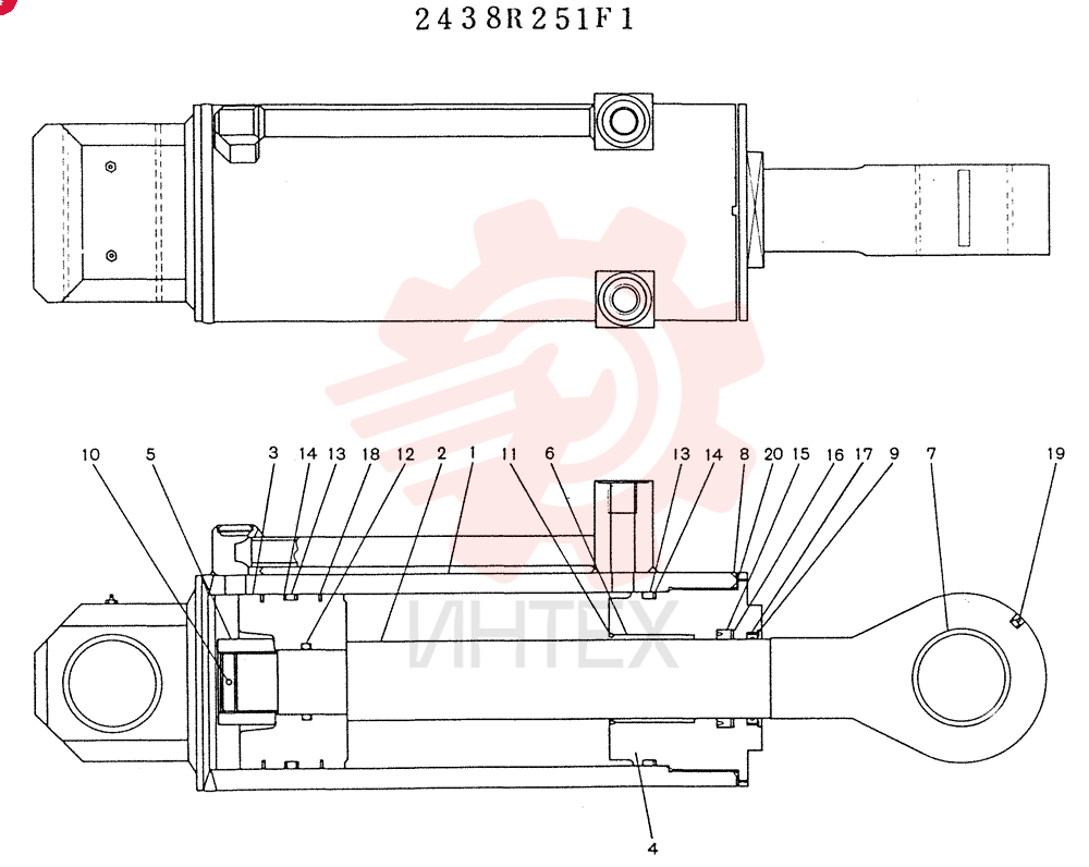 Схема (K905) - MARK II EXCAVATOR BTW LP2401-LP3407 (1/00-12/03) 2438R251F1