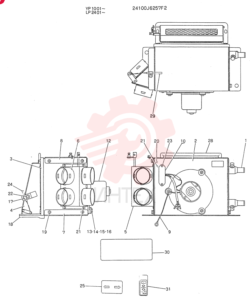 Схема (K905) - MARK II EXCAVATOR BTW LP2401-LP3407 (1/00-12/03) 24100J6257F2