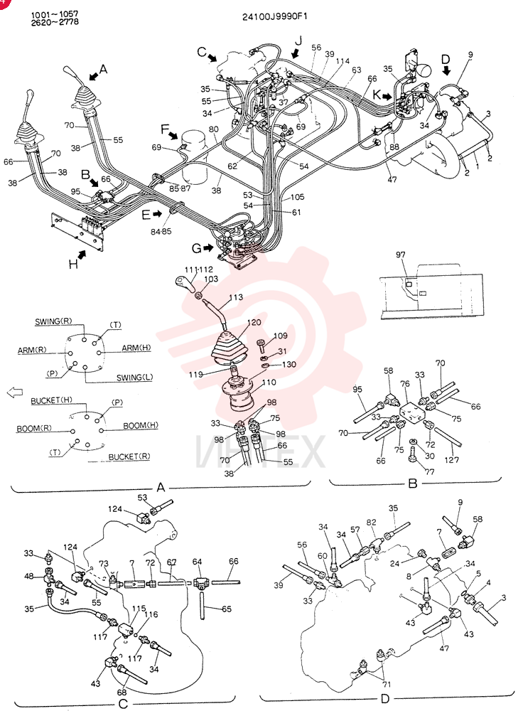 Схема (K905) - MARK II EXCAVATOR BTW LP2401-LP3407 (1/00-12/03) 24100J9990F1 (1)