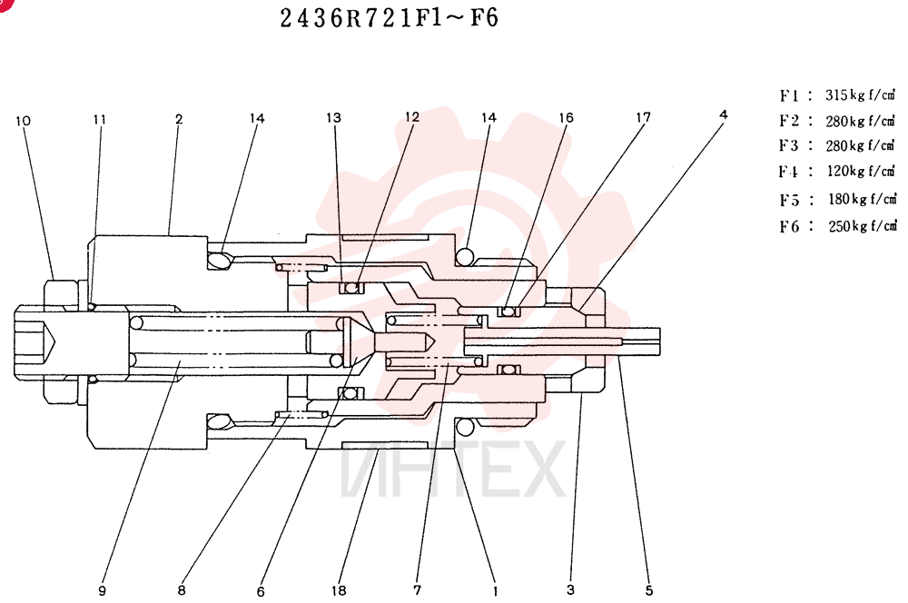 VALVE PRESSURE RELIE 2436R721F1
