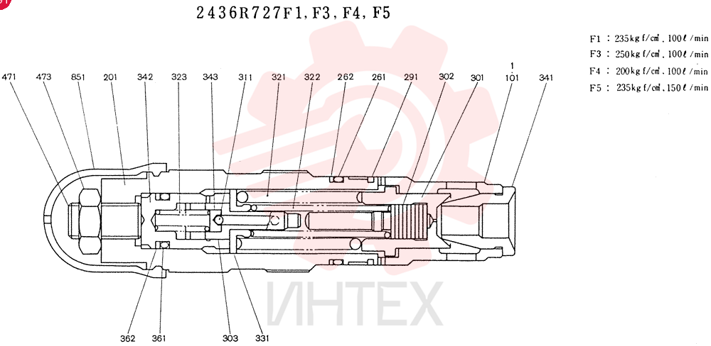 VALVE PRESSURE RELIE 2436R727F1